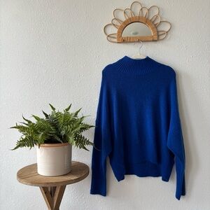 Express - Turtleneck Sweater - Royal Blue - Size XL